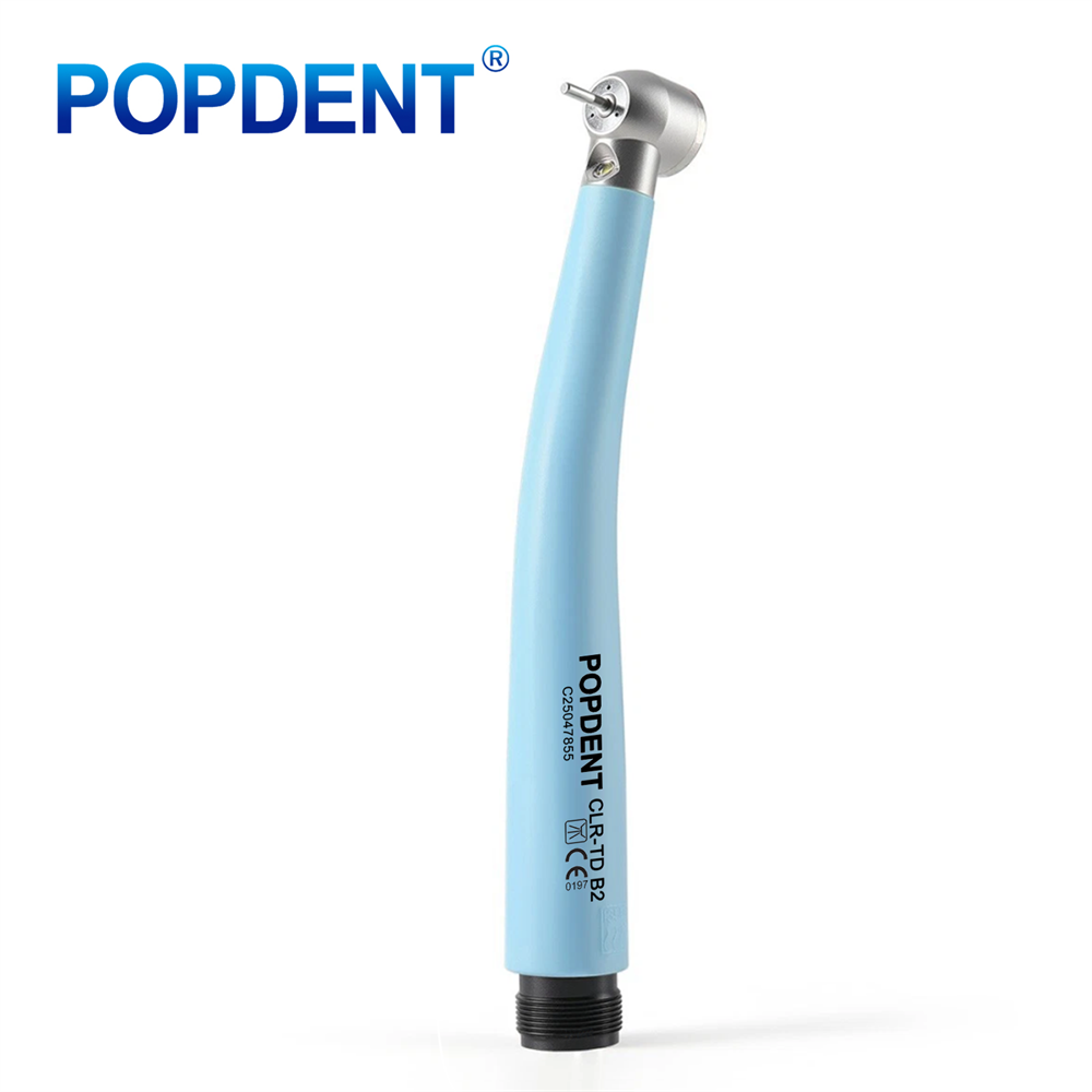 POPDENT CLR-TD Dental LED E-generator High Speed Air Turbine Handpiece 3 Way Spray 2/4Holes