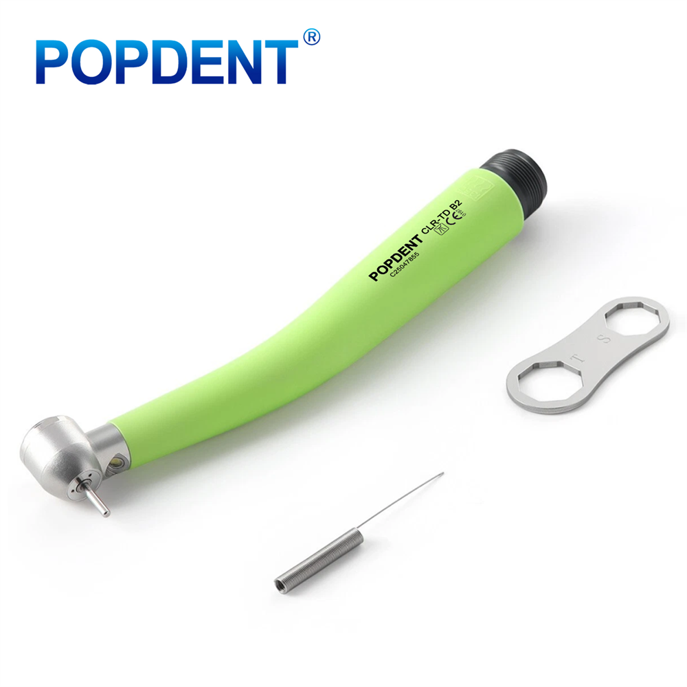 POPDENT CLR-TD Dental LED E-generator High Speed Air Turbine Handpiece 3 Way Spray 2/4Holes