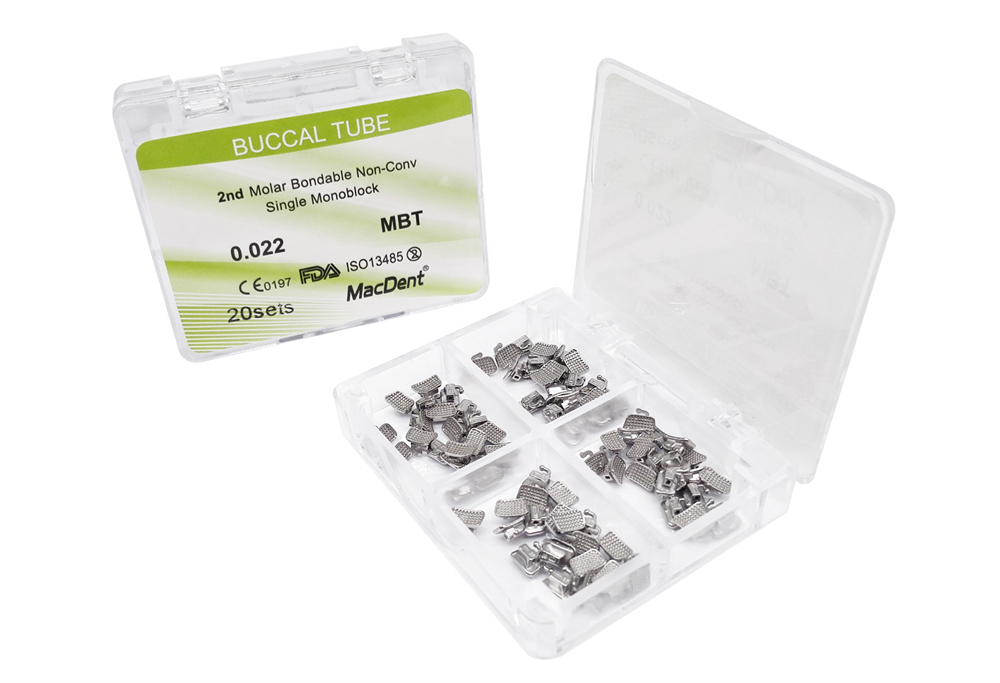 MacDent Dental Orthodontic Buccal Tube Non-Converable 20 Sets/Box