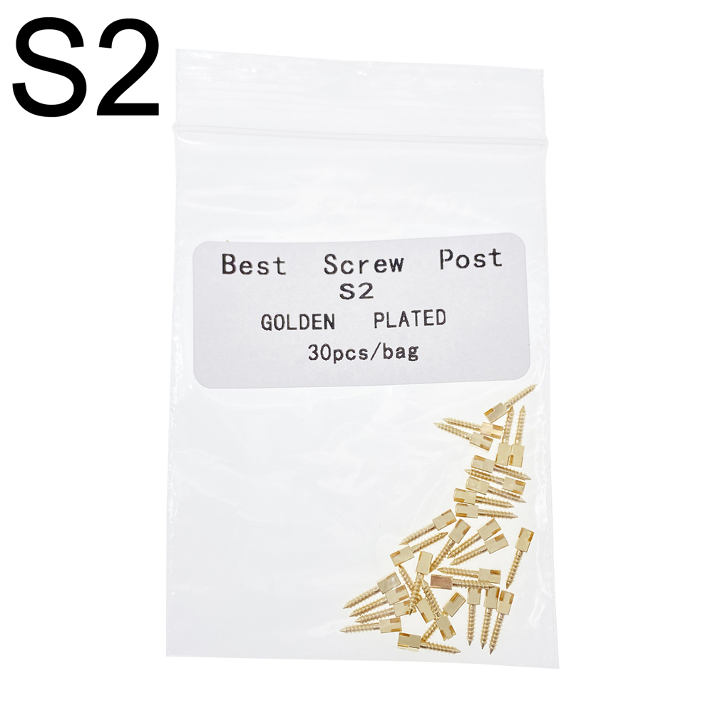 30 Pcs Dental Screw Post 24K Gold Plated Conical Refills S/M/L/XL For Root Canal