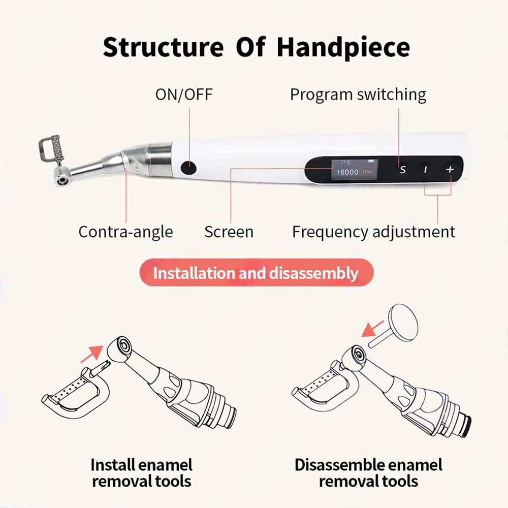 DMXDENT Electric Orthodontics Prophy Enamel Wireless Handpiece Dental Contra Angle Saw Blade