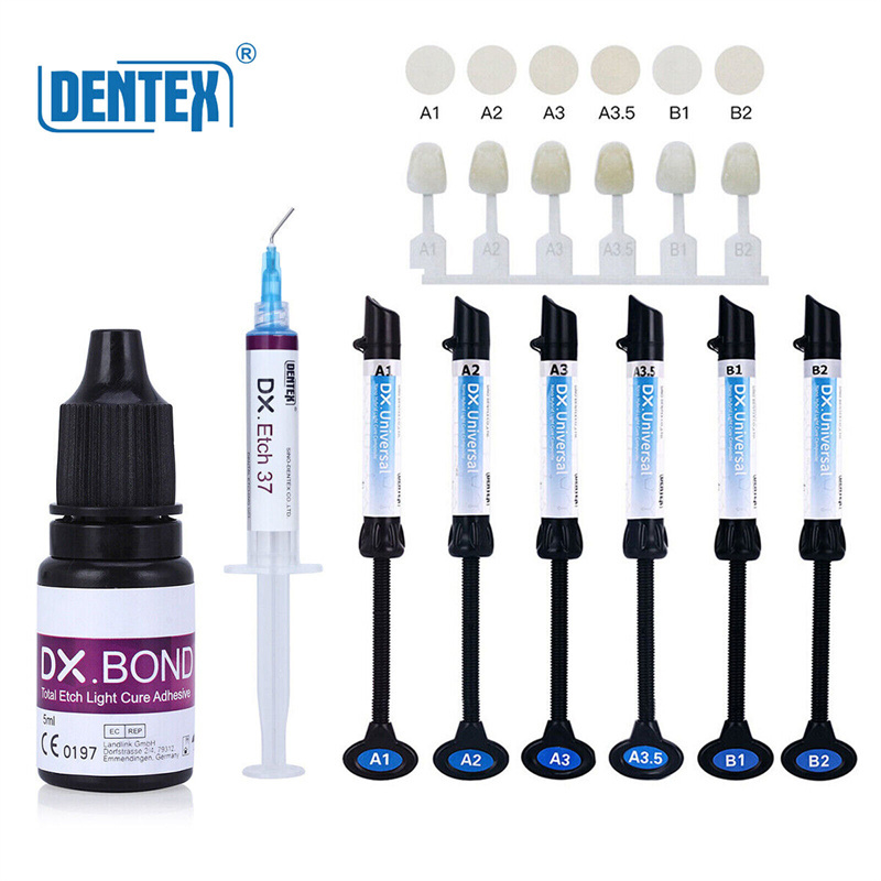 Dental Universal Light Cure Composite Resin A1-B2/Etching Gel/Bonding Adhesive