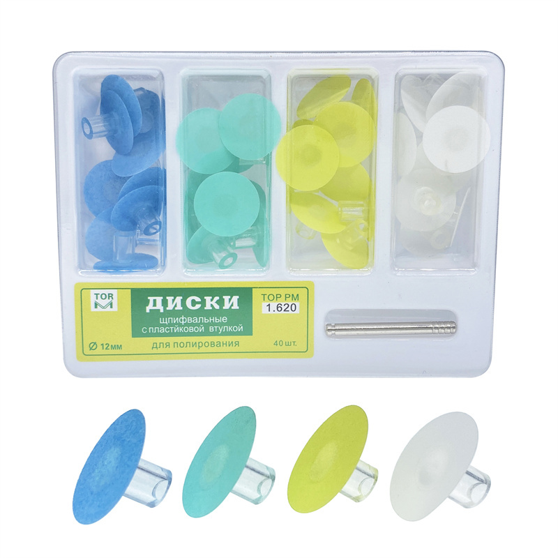 TOR VM Dental Stem Polishing and Finishing Discs Kit ?12mm 40 pcs+1pc Mandrel