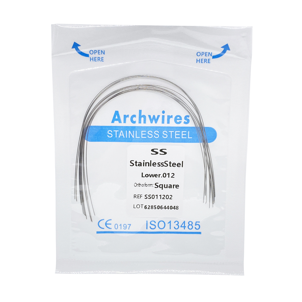 10Pcs Dental Orthodontic Round Arch Wire Stainless Steel Square Form