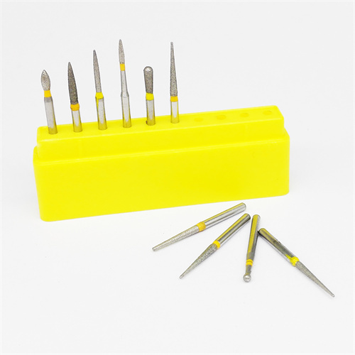 10Pcs Dental Diamond Burs Kit Fit High Speed Ceramics/Composite Polishing 1.6mm