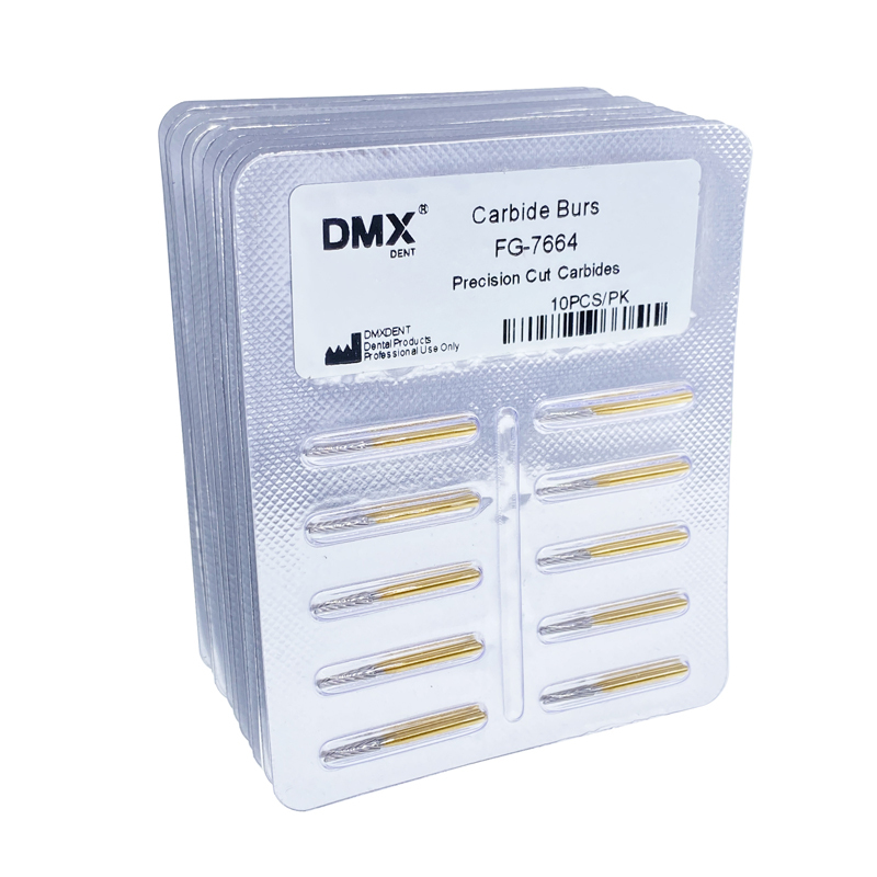 FG7664 Dental Gold Plated Carbide Trimming & Finishing Burs
