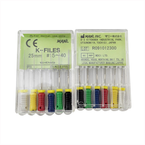 Dental Endodontic MANI Stainless Steel Hand Use Root Canal K-File
