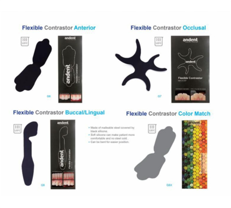 Dental Flexible Silicone Photo Contrast Board Contrastor Background Black 135℃