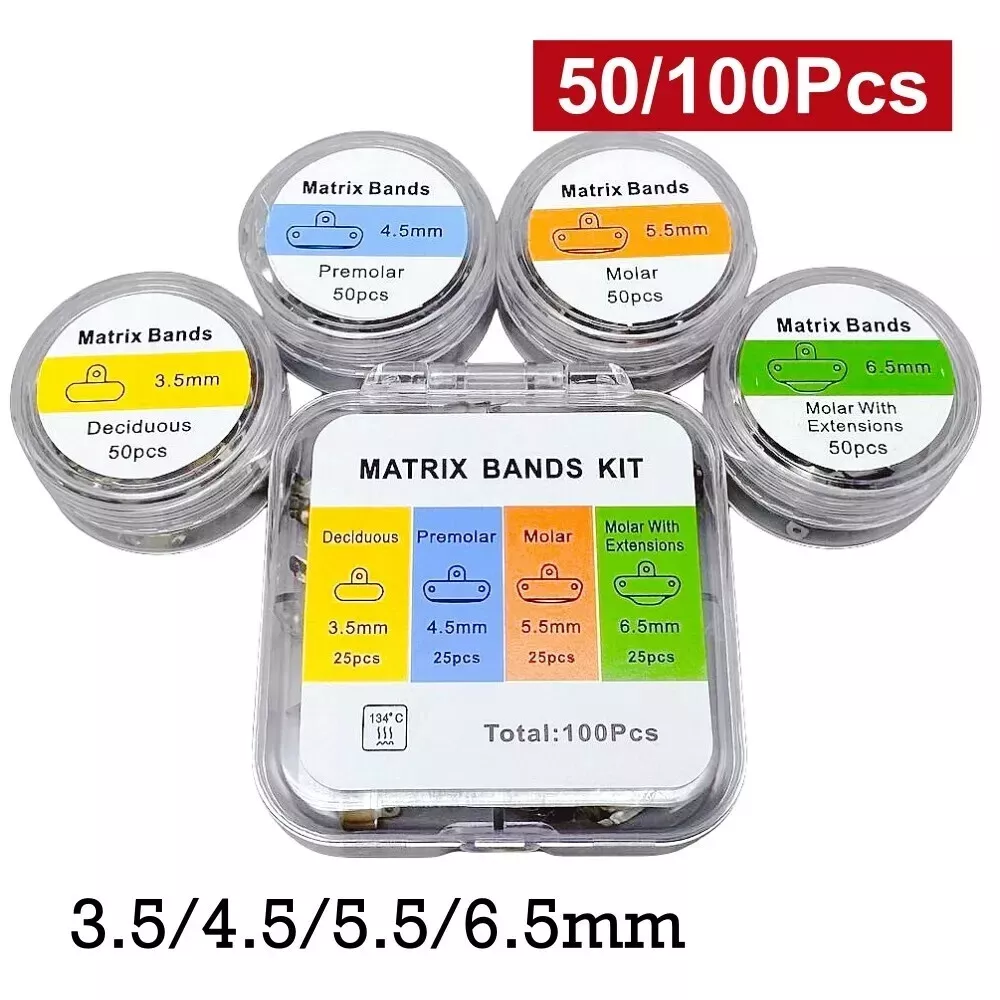Dental Refill Matrix Bands 0.038mm Palodent V3 Style Sectional Contoured Matrice