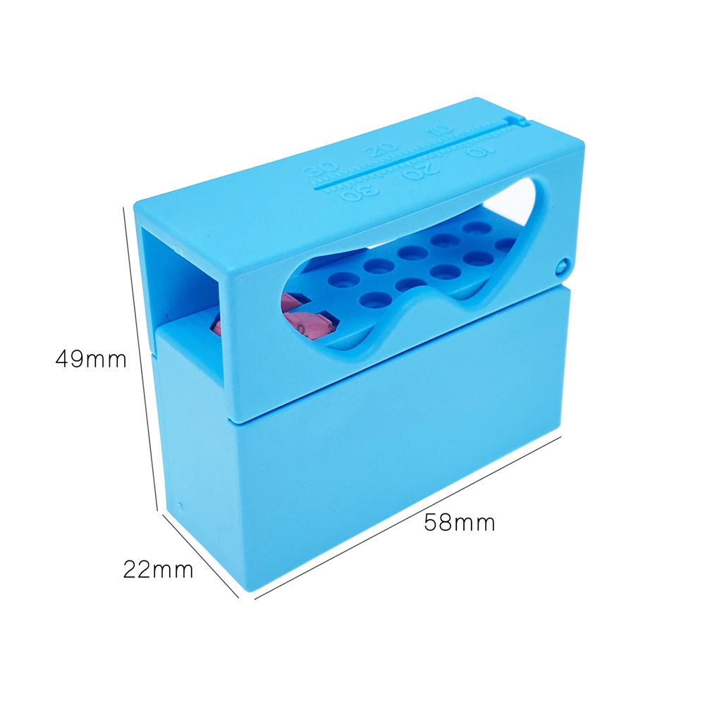 Dental 6/10/20 Hole Bur Endo Files Reamers Block Memory Holder Stand Disinfection Box