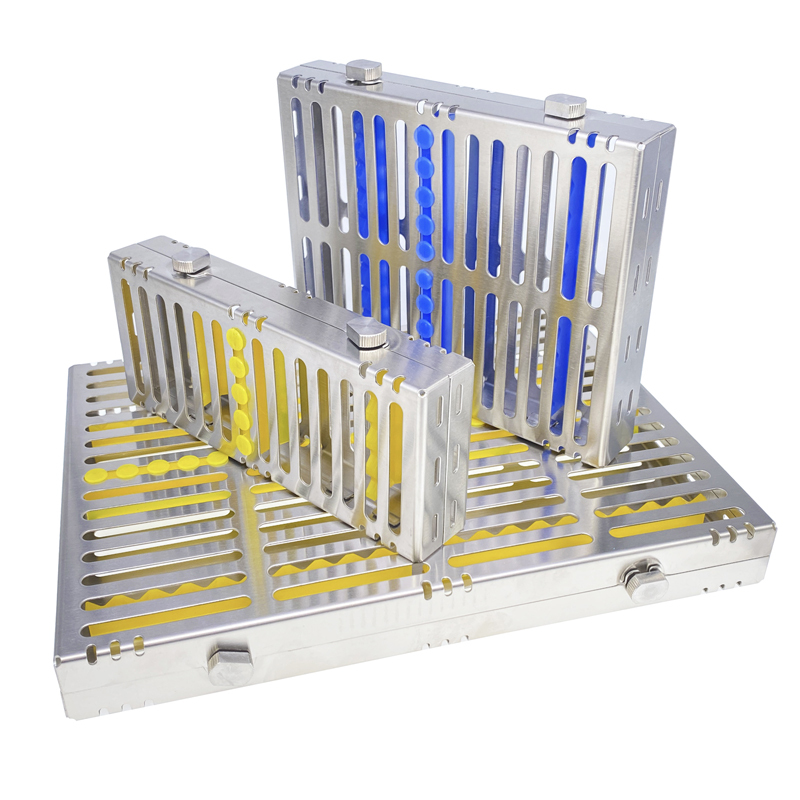 Dental Autoclave Cassette Tray Rack Metal Box Instrument Sterilization
