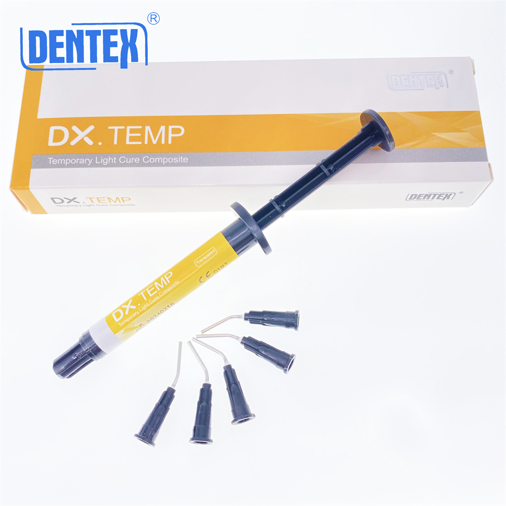 Dentex DX.TEMP Dental Composite Resin 2.5g Temporary Flow Light Cure Blue/Transparent