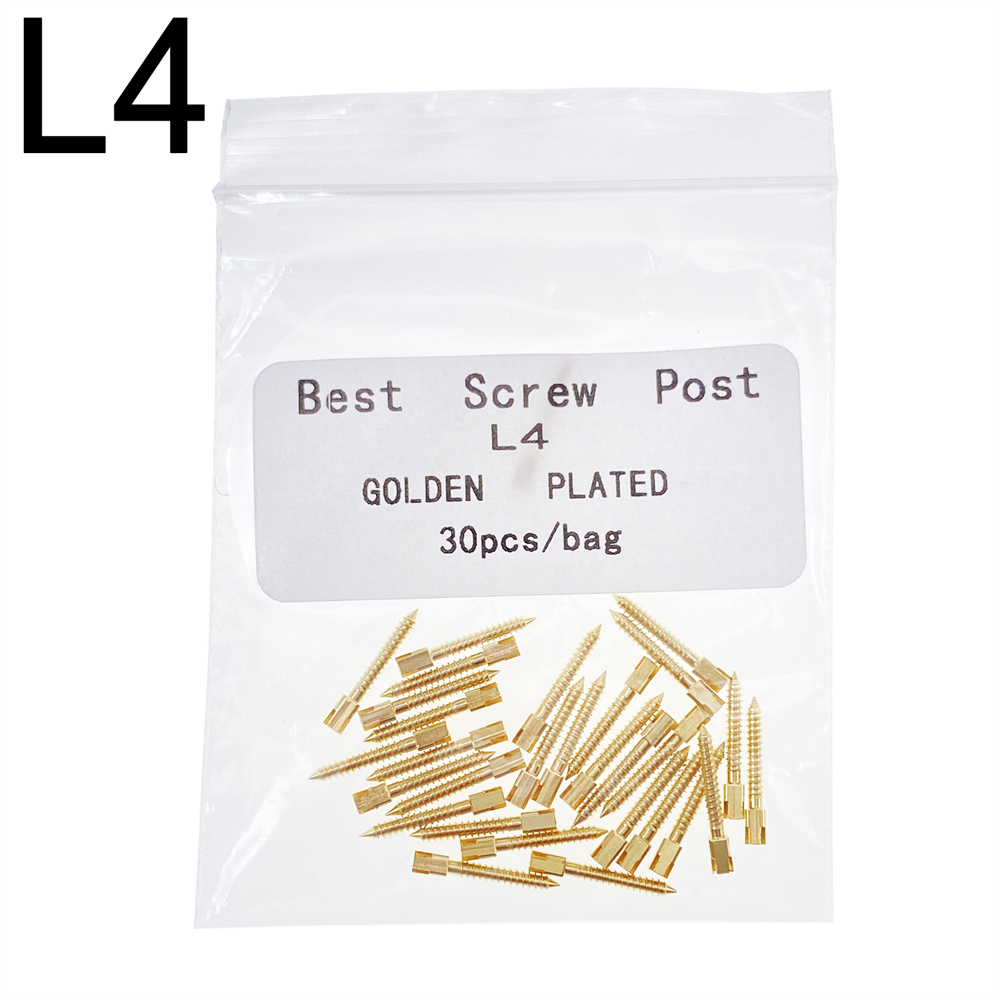 30 Pcs Dental Screw Post 24K Gold Plated Conical Refills S/M/L/XL For Root Canal