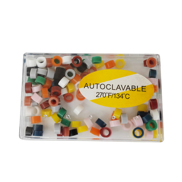 120Pcs/Box Silicone Color CODE RING Band Small Assorted Dental Instrument Autoclavable