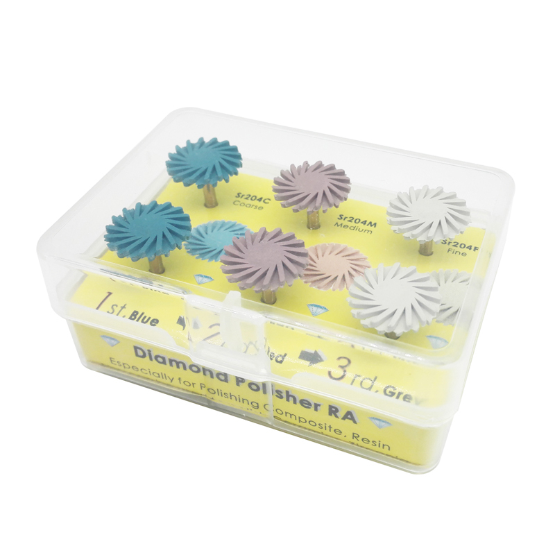 6Pc Dental zirconia polishing wheel diamond RA2.35mm for contra angle handpiece