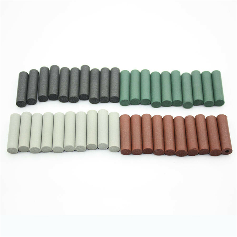 100Pcs Dental Rubber Polishing Points Pillar 4 Grades Mandrel Jewelry Rotary
