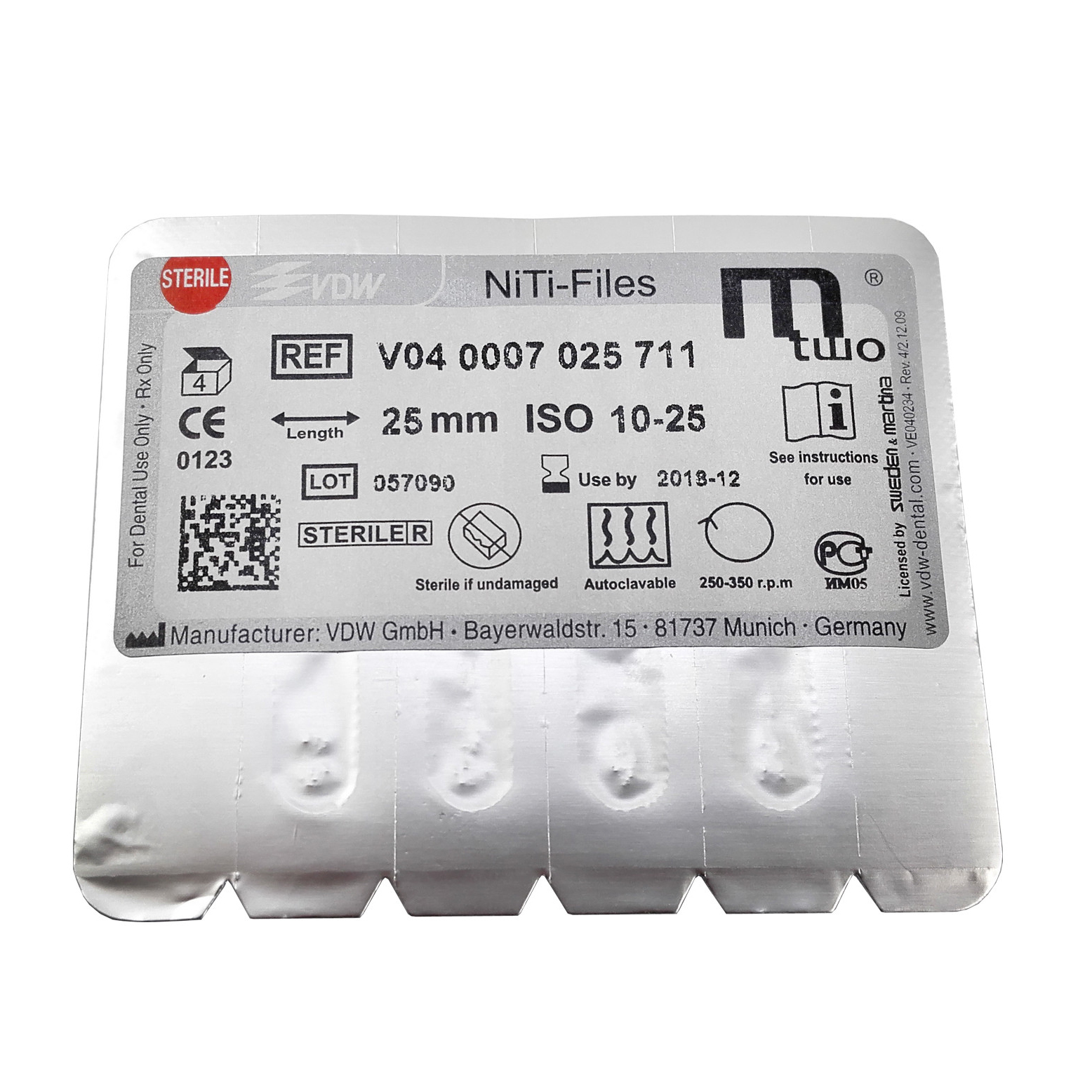 VDW Mtwo Dental NiTi Rotory File for Root Canal Prepration