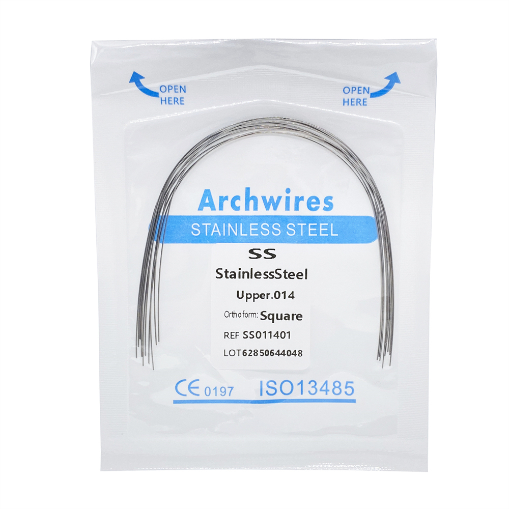 10Pcs Dental Orthodontic Round Arch Wire Stainless Steel Square Form