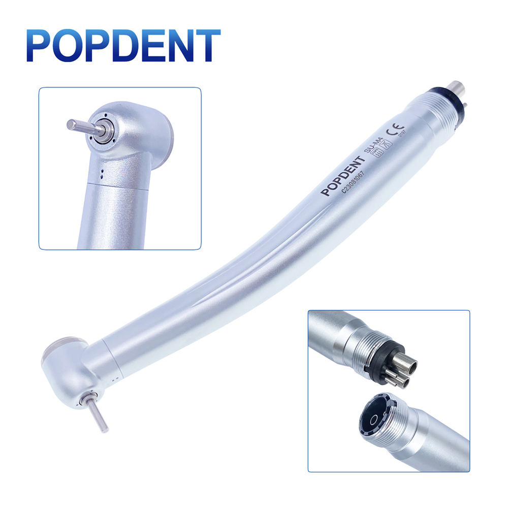 POPDENT Dental High Speed Handpiece Push Button 2/4 Holes Air Turbine