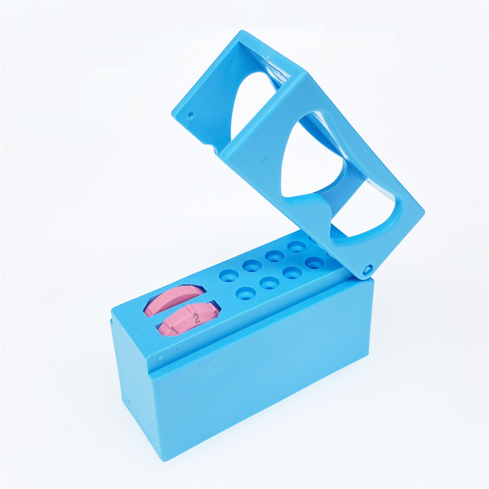 Dental 6/10/20 Hole Bur Endo Files Reamers Block Memory Holder Stand Disinfection Box