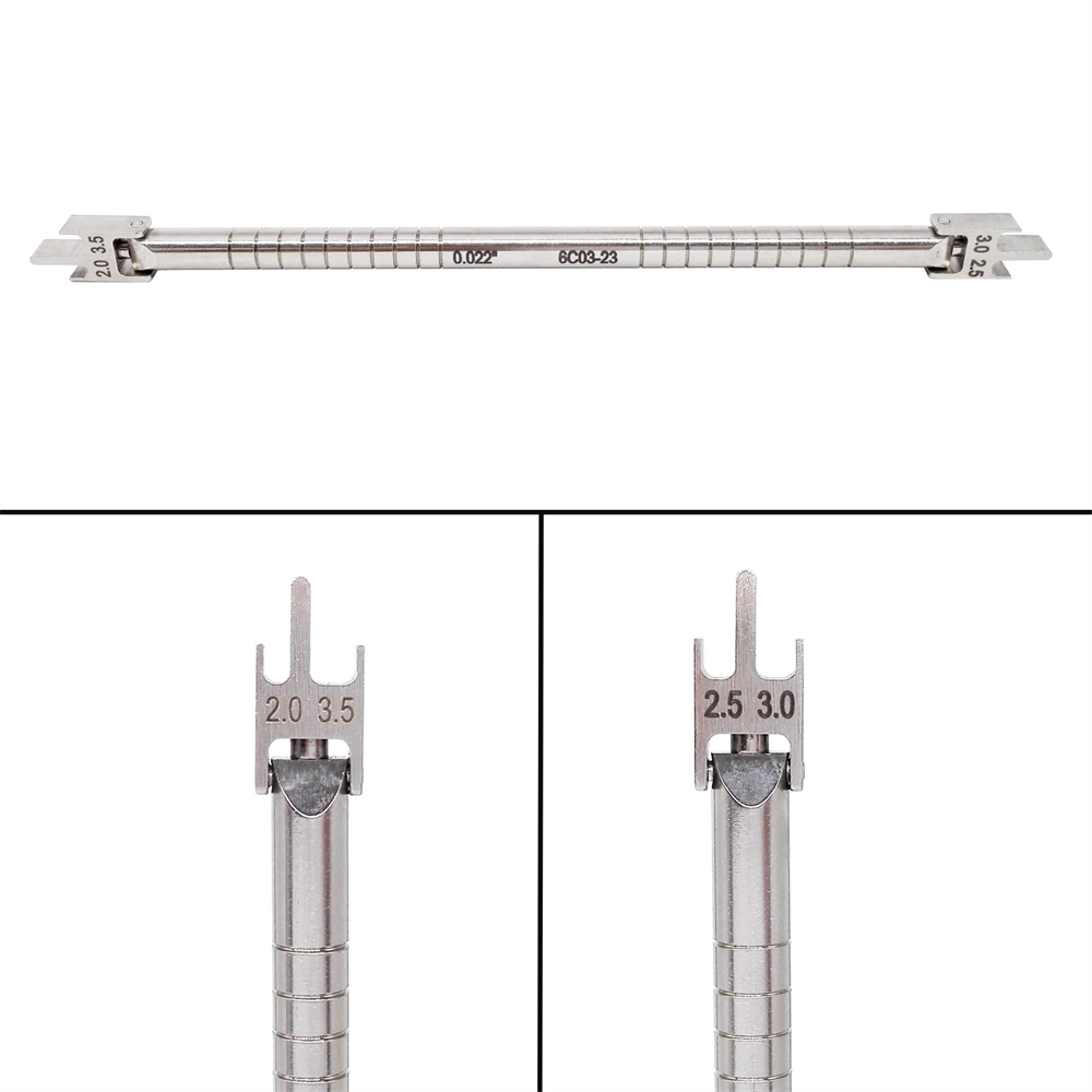 Dental Bracket Positioning Movable Head Height Gauge Orthodontic Instruments