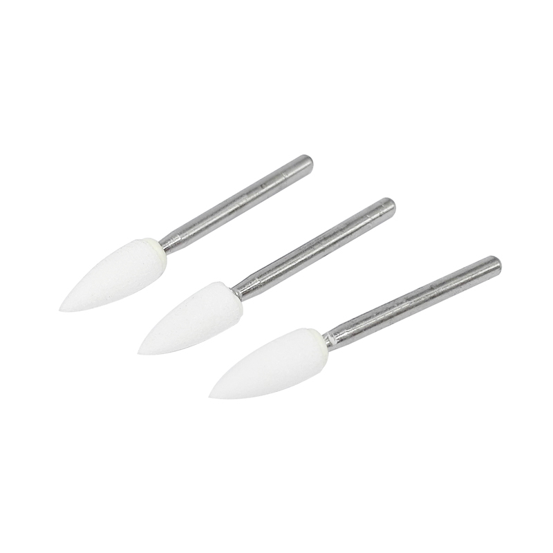 Dental Polishing Porcelain White Stone Resin Flame Cone Round shape FG 1.6mm Bur