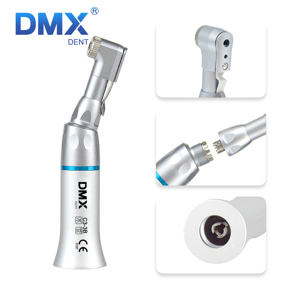 DMXDENT Dental Slow Low Speed Handpiece Straight Contra Angle Air Motor 2/4Holes