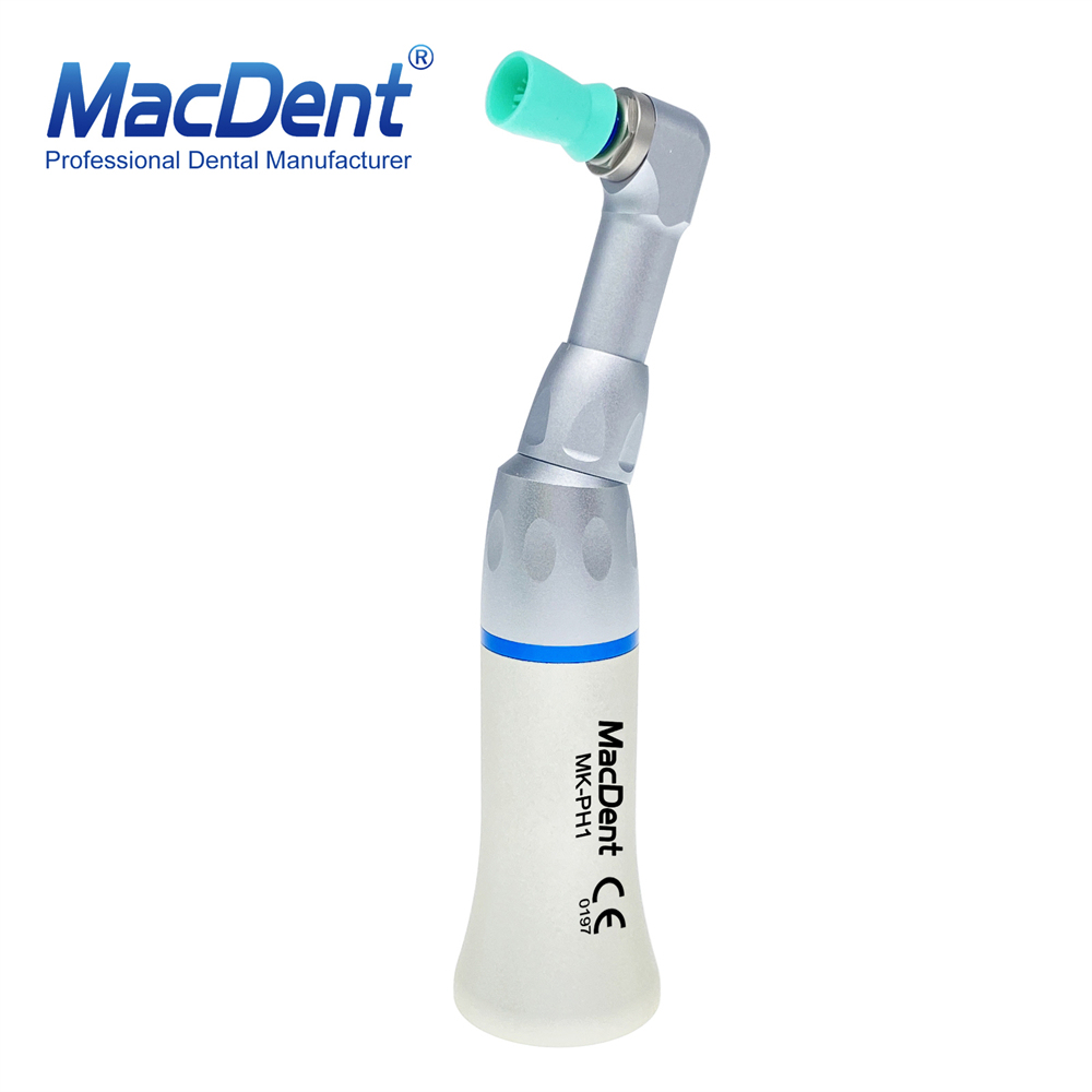 MacDent MK-PH1 Dental 1:1 Prophy Polishing Contra Angle Slow Low Speed Handpiece Threaded Screw-in Head
