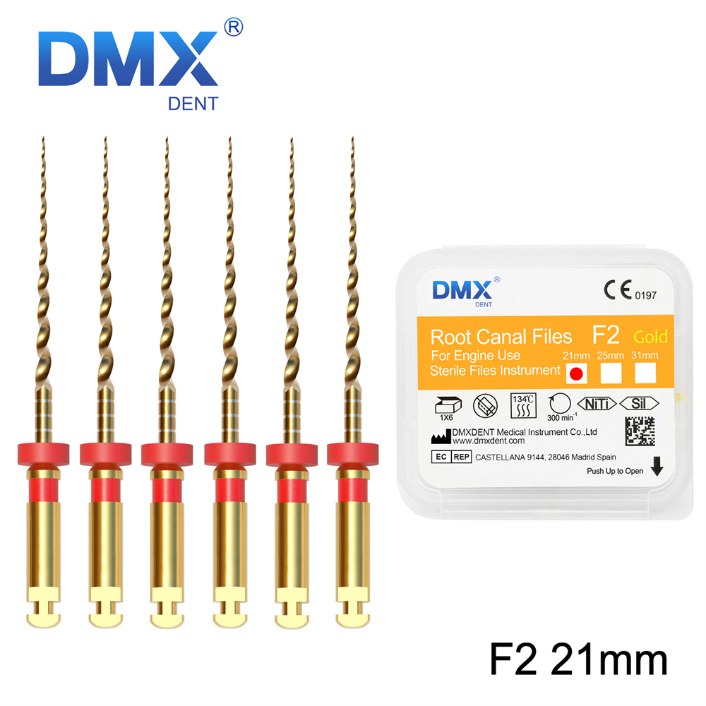DMXDENT Root Canal Gold Taper NITI Files Endodontic Rotary +Free Gift