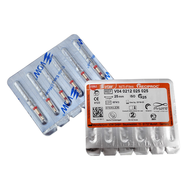 VDW RECIPROC Sterille File Endo M-WIRE Dental NITI-FILES 6Pcs / Pack