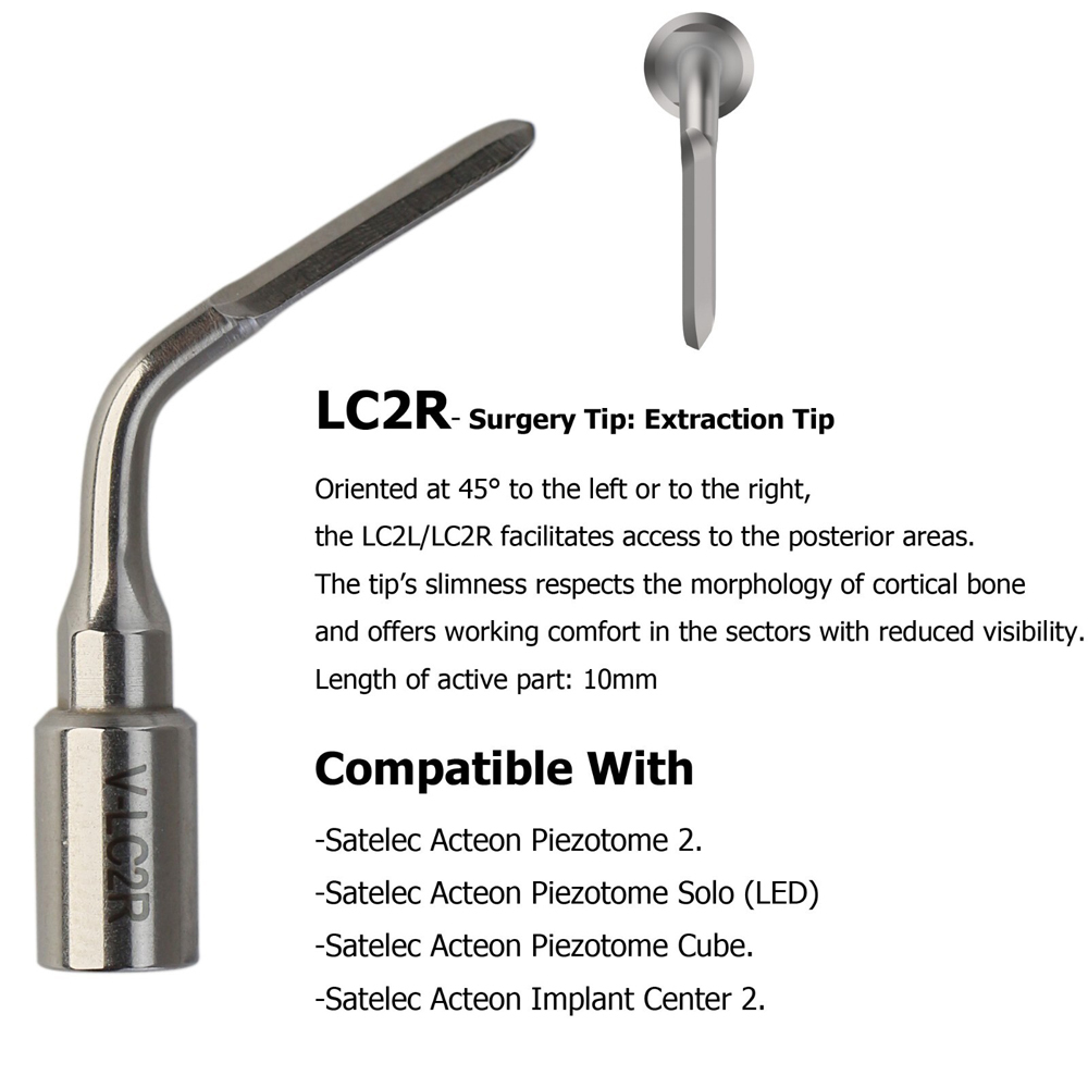 Dental ACTEON Piezotome 2 Cube Ultrasonic Surgery Tips Satelec Piezo Scaler Tips