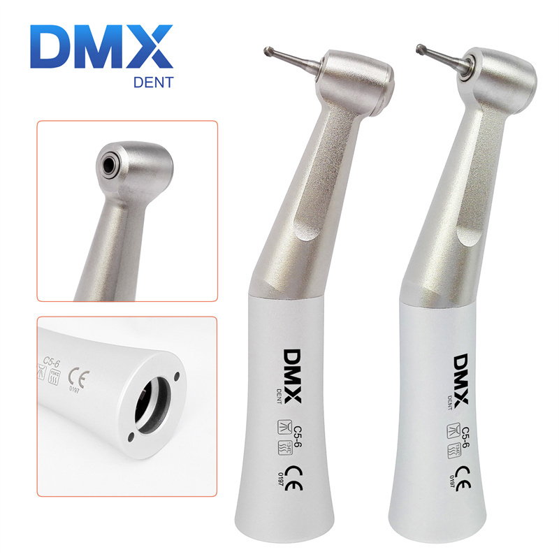 DMXDENT Dental Low Speed 1:1 Contra Angle Handpiece For CA Bur FX23 E-Type C5-6 DMX