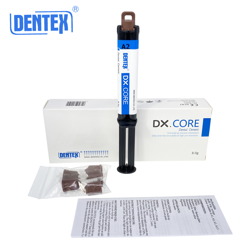 DENTEX Dental A2 Dual Cure Core Build Up Composite Resin Light & Self Cured