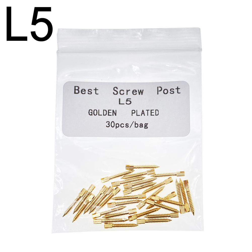 30 Pcs Dental Screw Post 24K Gold Plated Conical Refills S/M/L/XL For Root Canal