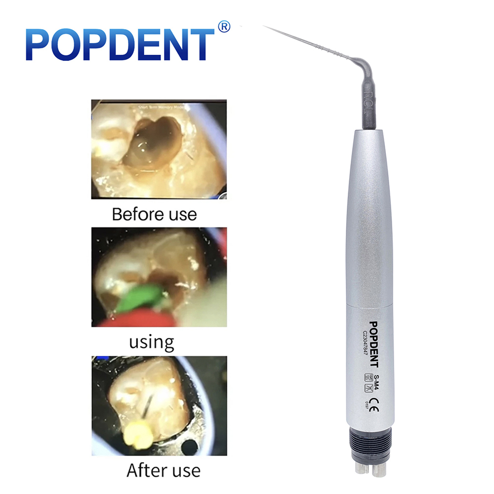 POPDENT Dental Hygienist Air Scaler Handpiece 4Hole with 5 Tips
