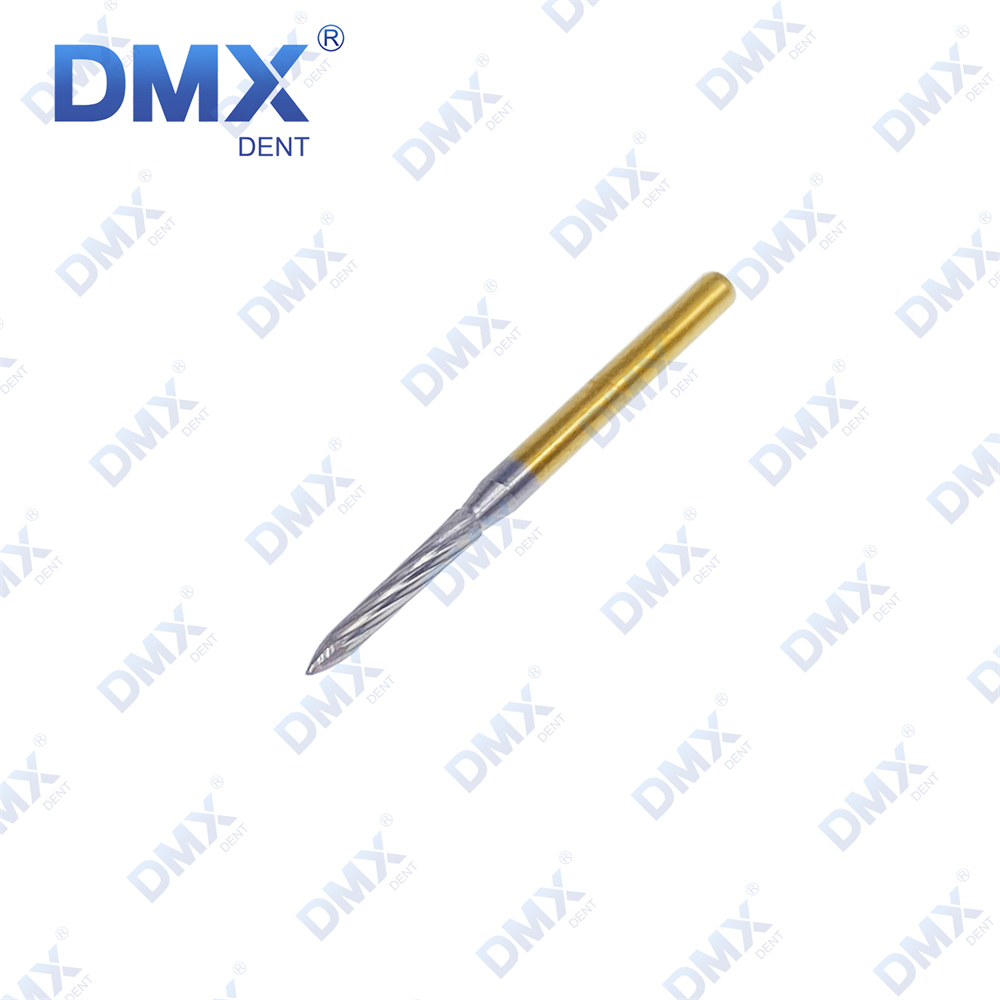 10Pcs DMXDENT Dental Carbide Bur FG-C48L Flame Trimming & Finishing Bur 23mm