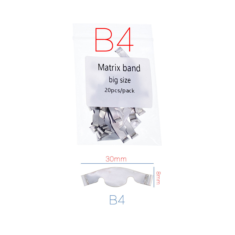Dental Saddle Contoured Metal Matrices Matrix Band 6 Sizes