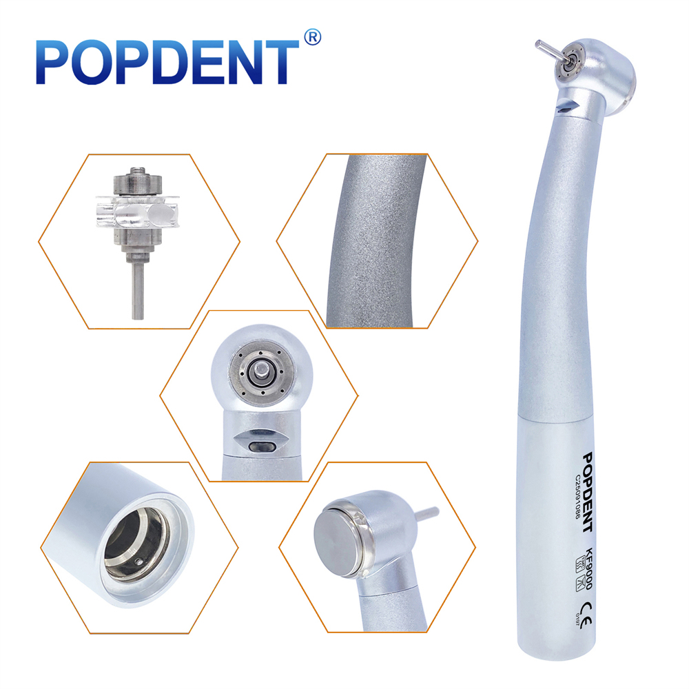 POPDENT KF9000 Dental High Speed Handpiece 25000LUX Fiber Optic Led Strength KAVO Style
