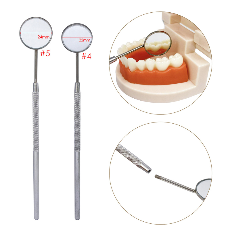 #4 #5 Dental Mouth Mirror and Handle For Teeth's ENT Dental Instruments