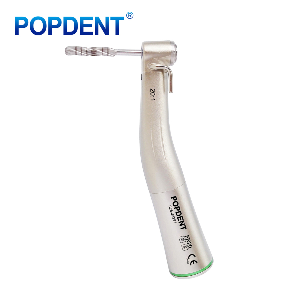 POPDENT FR20 Dental 20:1 Fiber Optic Implant Contra Angle Handpiece