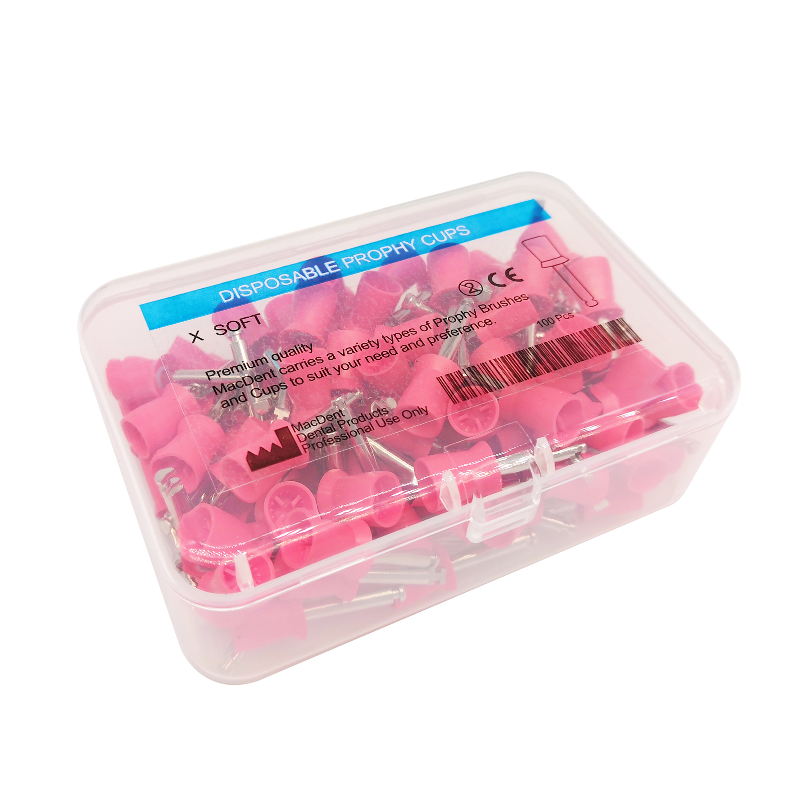 Dental Polishing Polish Prophy Cup  4 Webbed Brush Latch Type