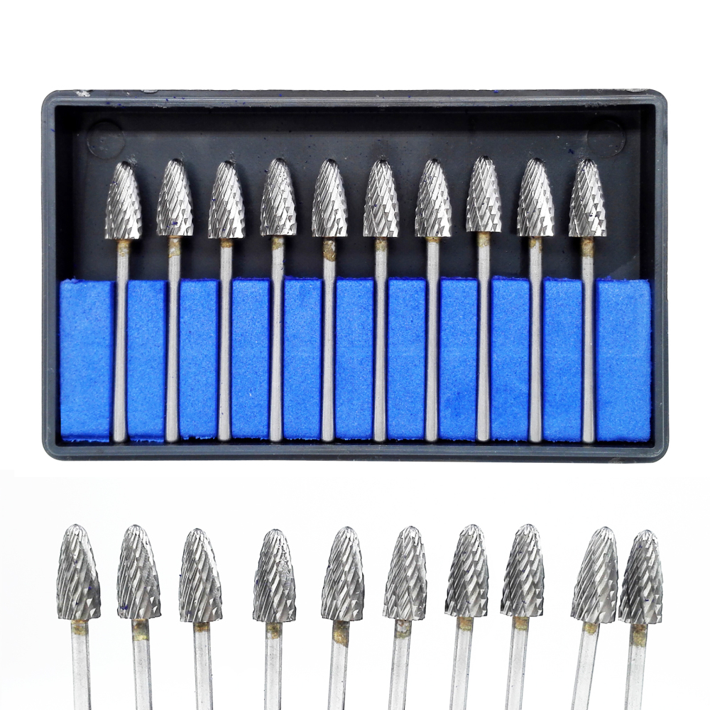 5 Pcs Tungsten Steel Drill Bits Rotary Burr Files Nail Art Manicure Pedicure Tools