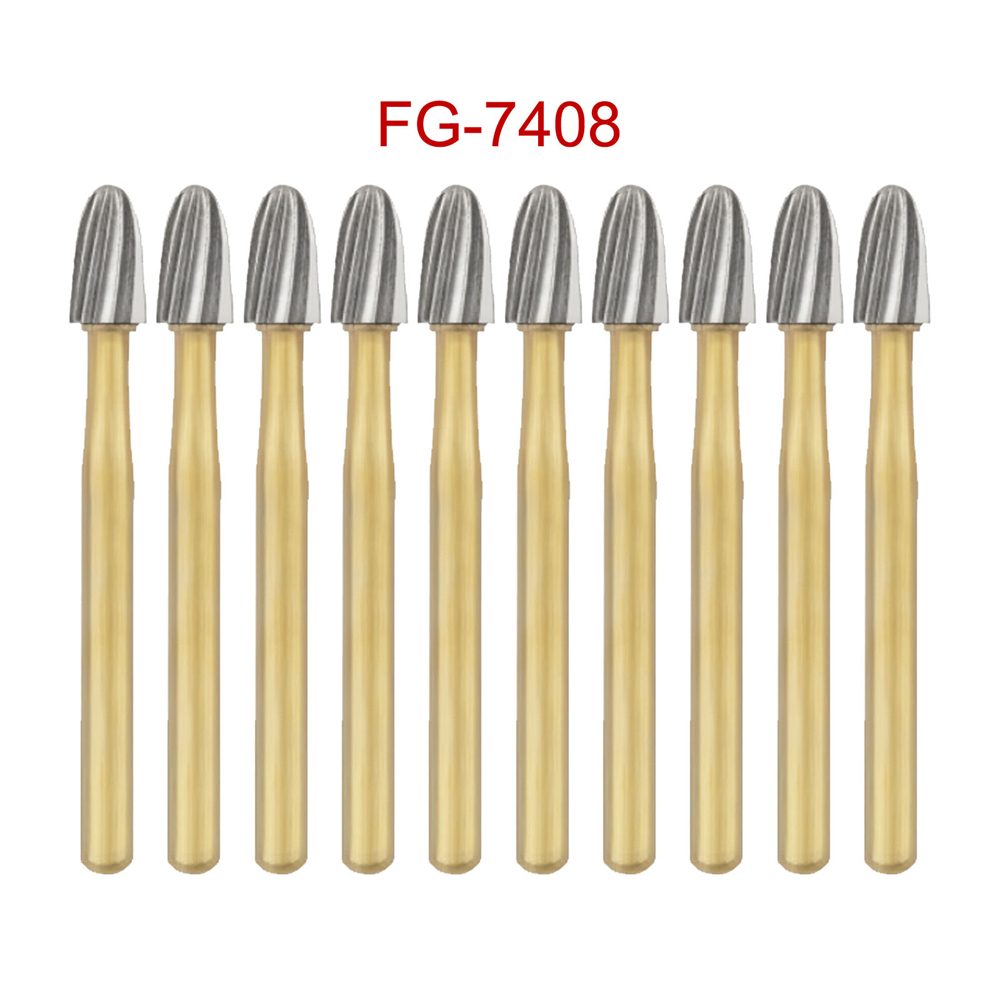 10Pcs DMXDENT Dental Trimming&Finishing  Tungsten Carbide Burs FG7404/7408/7803/7901/Endo-Z/Zekrya