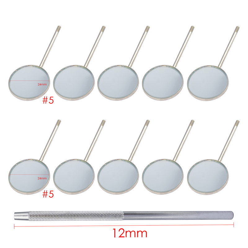 #4 #5 Dental Mouth Mirror and Handle For Teeth's ENT Dental Instruments