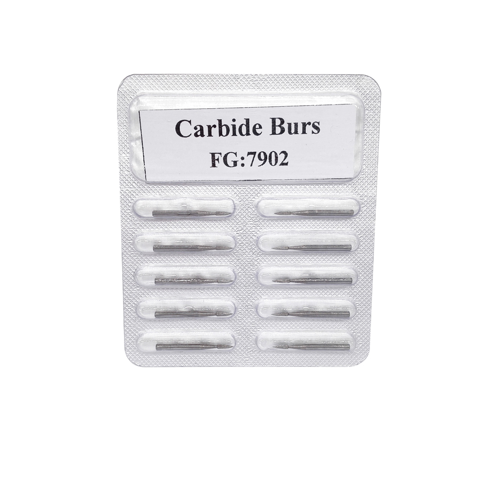 10pcs DMXDENT Dental Carbide Trimming & Finishing Burs FG #7404/7406/7408/7901/7902/7903