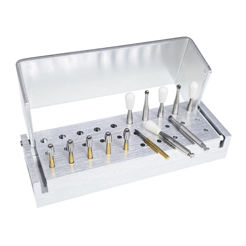 Dental Burs Holder Block Disinfection Box Aluminium Autoclave 30 Holes 2.35mm / 1.6mm