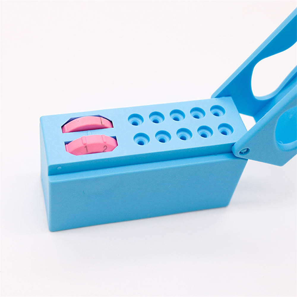 Dental 6/10/20 Hole Bur Endo Files Reamers Block Memory Holder Stand Disinfection Box