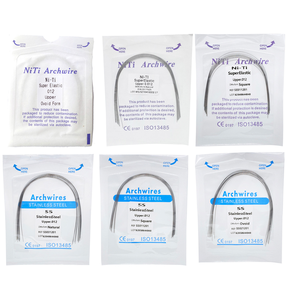 10Pcs Dental Orthodontic Round Arch Wire SST/Niti Ovoid/Square/Natural Form