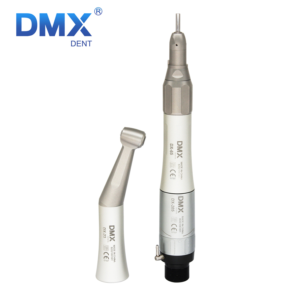 DMXDENT Dental Low Speed Handpiece Straight Contra Angle Air Motor 2/4Hole