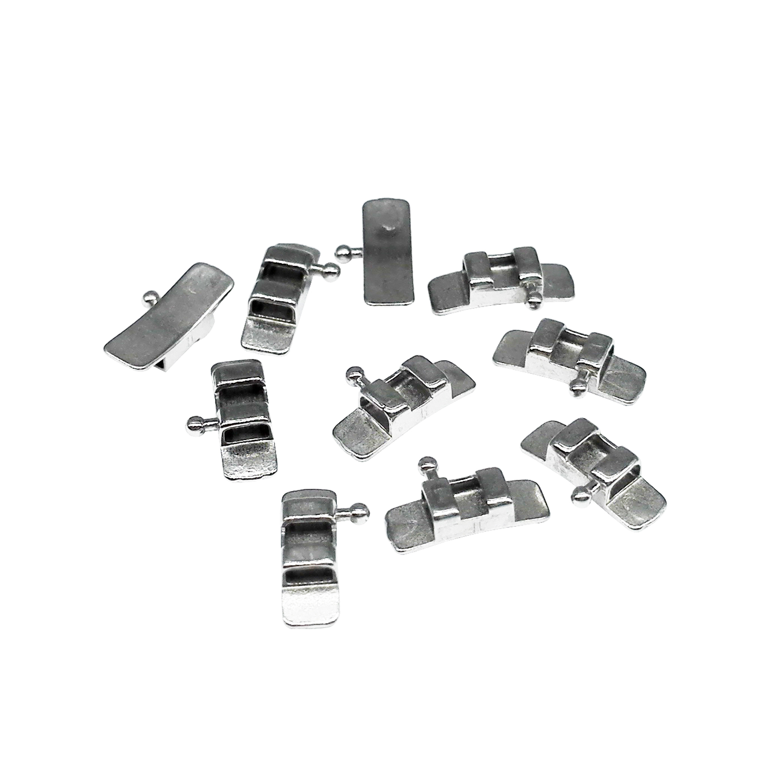 Dental Orthodontic Cast Lingual Sheath with Left/Right Hook 10Pcs /Bag